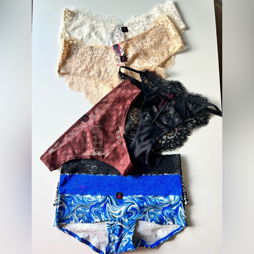 La Senza • 6 Pack • cotton/lace blends • LRG